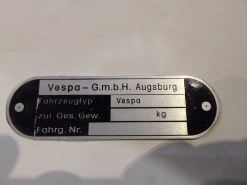 Typenschild plate data - id-plate,