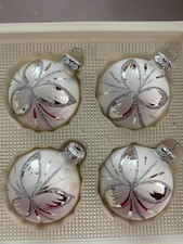 Weihnachtsbaumschmuck/Christbaumschmuck eislack weiß silber