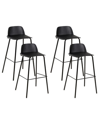 Barhocker 4er set - barhocker, schwarz