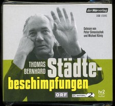 Thomas BERNHARD★STÄDTEBESCHIMPFUNGEN★HÖRBUCH★3-CD★Hörverlag★Simonischek★NEUWTG.★