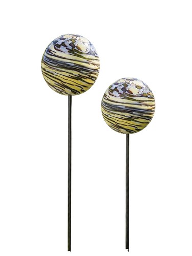 2er set gartenstecker - gartenstecker, glas