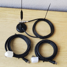 DVB-T2 Stab Antenne Terrestrische Zimmerantenne und 2x HF-Verlängerungskabel