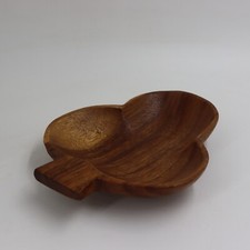 Vintage Volksbank Zahlteller / Wechselgeldschale aus Holz #Banken Werbung