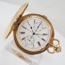 ULYSEE NARDIN CHRONOMETRE TASCHENUHR IN 750/GOLD CHRONOGRAPH MINUTEN REPETITION
