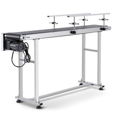 VEVOR Transportband Förderband 1500x200mm Bandförderer Doppelte Gurtförderer