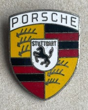 Orig 50er Jahre Porsche Wappen Plakette  Pin Brosche Anstecker Badge Emaille