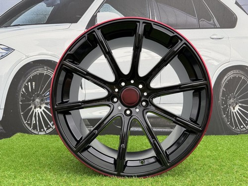 4x24 5x130 schwarz mit rot - 5x130,