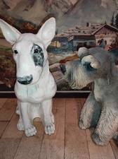 Schnauzer Hundfigur Gips