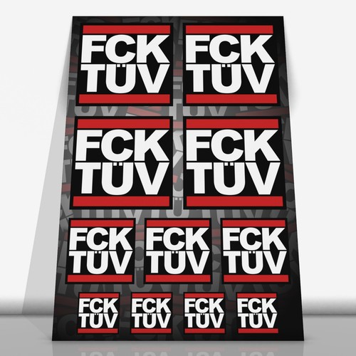 Fuck tüv stickerbogen tuning - fuck,