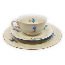 Sammeltasse Gedeck Bareuther Blumendekor 3teilig Porzellan 15 6 Bavaria Vintage