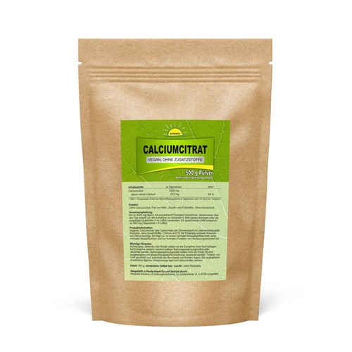 Calciumcitrat pulver 500g - calciumcitrat,