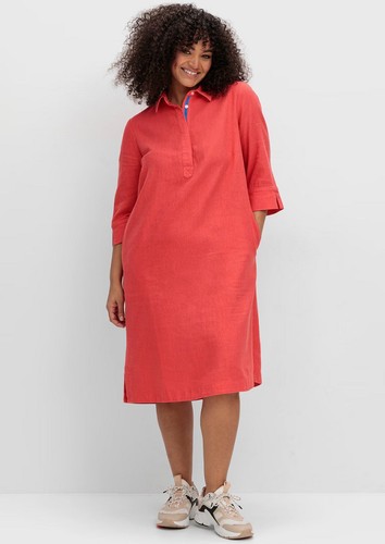 Kleid rot sheego damen - kleid,