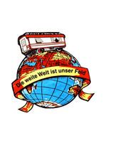 Die weite Welt ist unser Feld Autoaufkleber/Wandtattoo Personalisierbar-Event