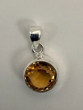 Citrin Anhänger 925 Silber