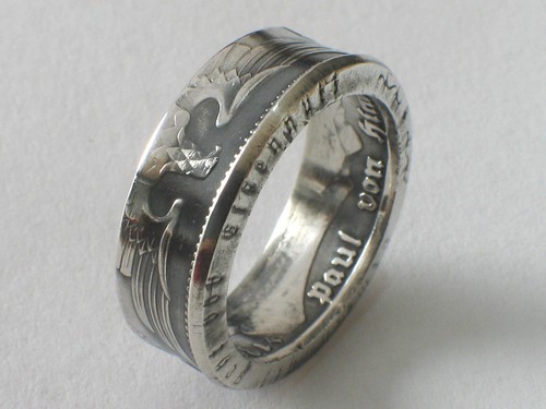 Münzring reichsmark adler - 5,