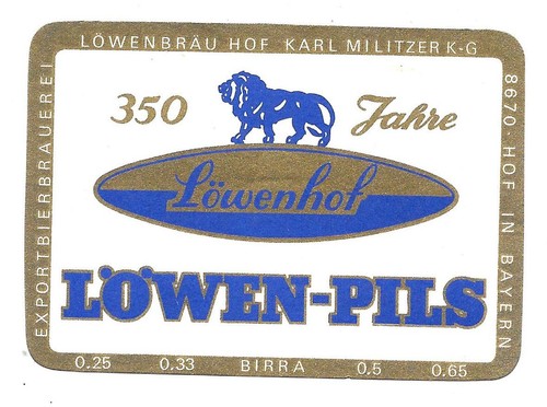 Altes bieretikett löwenbräu - altes,