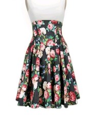 LENA HOSCHEK Rock RUBEL SKIRT punk roses Jupe Tellerrock Rosen Gr.S