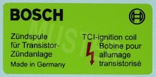 Aufkleber Bosch TCI Zündspule