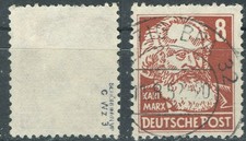 SBZ, Köpfe I, Mi.- Nr. 214 c, gestempelt und geprüft.