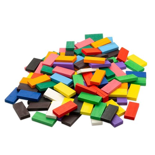 Dominosteine bunt holz domino - dominosteine,
