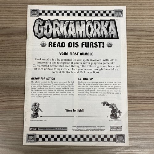 Gorkamorka read dis - gorkamorka, furst