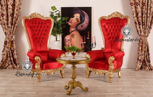 King chair gold - king,