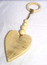 Deko Holz Herz zum Hängen Gesamtlänge 33 cm, Herz ca. 13 cm lang 10 cm breit NEU