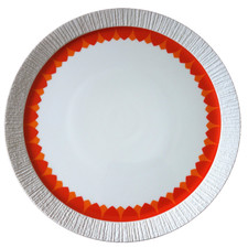 Tortenplatte rund Thomas Arcta Borkenrand weiß orange d 30 cm Neuzustand