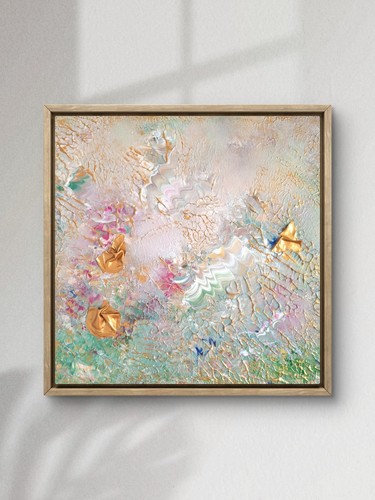 Acrylbild abstrakt blumen - acrylbild,