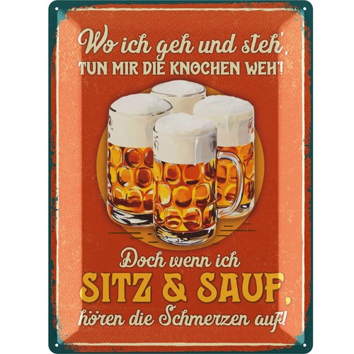 Retro blechschild bier lustige - bier,