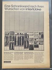 interlübke Möbel Wiedenbrück Original 1965 Vintage Advert Werbung Reklame