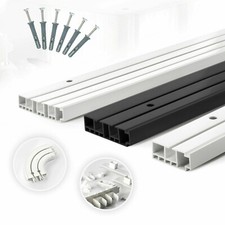 Gardinenschienen Flächenvorhangschiene Deckenschiene Weiss, Schwarz PVC