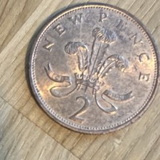Neue Pence 2p Münze 1975 
