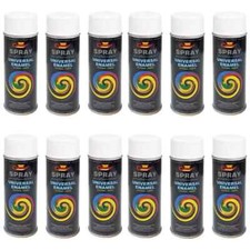 12x LACKSPRAY  400ml  RAL 9003 Signalweiß matt Sprayfarbe Sprühfarbe weiß
