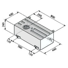 Frischwassertank und Abwassertank EV 1501 - V7-02 - 75 Liter - 80cm