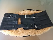  Nierengurt Nierenschutz Nierengürtel  Leder mit echtem  Lammfelleinsatz 80 cm 