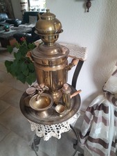 Holzkohlen Samowar, Messing,