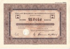 Philipp Holzmann AG  1000DM  Frankfurt 1953