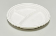 Plastikteller geteilt weiß - 3-geteilt,