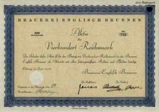 Brauerei Englisch Brunnen 1928 Elbing Elblag F. Rückforth Köln Siegburg Heineken
