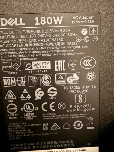 Dell netzteil 180w adapter - dell,