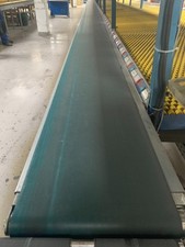 Gurtförderer 8900 x 400 mm, Förderband, Transportband, PVC-Gurt, Trommelmotor