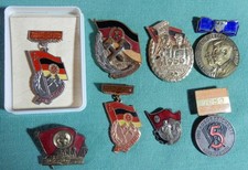 8 alte DDR Abzeichen Orden Bergbau Stalin Lenin FDJ Wismut Meister der Arbeit