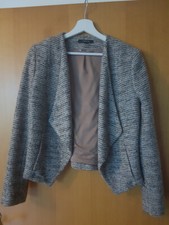 COMMA Blazer Damen Business Kostümjacke 40 / M Baumwolle Beige Türkis Hellbraun