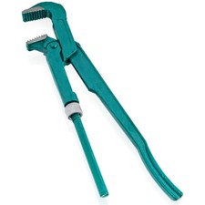 Eckrohrzange Rohrzange Wasserpumpenzange Zange abgewinkelt 90° 1 Zoll BITUXX