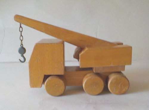 Vintage holz kranwagen - vintage,