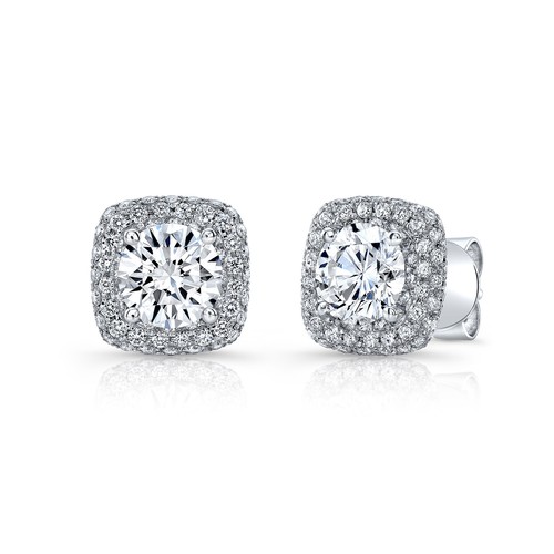 Diamant pave ohrstecker 14k - pave,