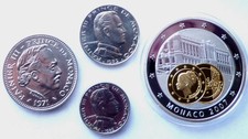 3 x Original Münzen Monaco +