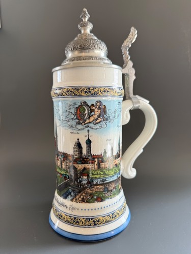 Vintage bierkrug augsburg 2000 - vintage,