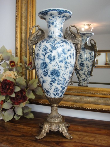 Porzellan bronze blumenvase - porzellan,